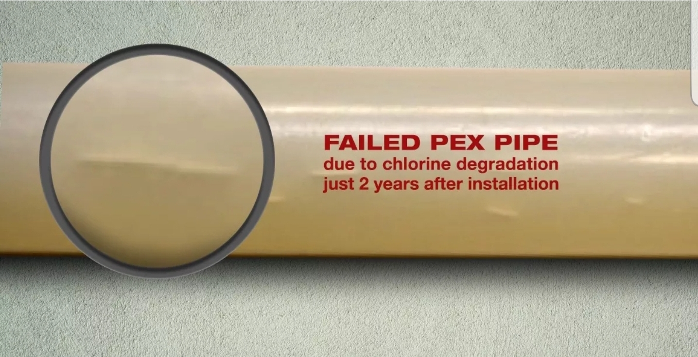 Chlorine Degradation and Chemical in PEX FlowGuard Gold